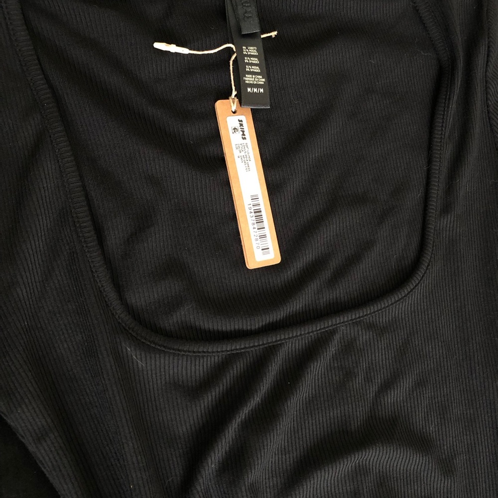 SKIMS Black Long Sleeve Dress